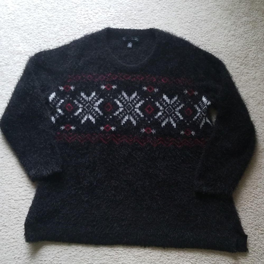 French Laundry Snowflake Shaggy Sweater